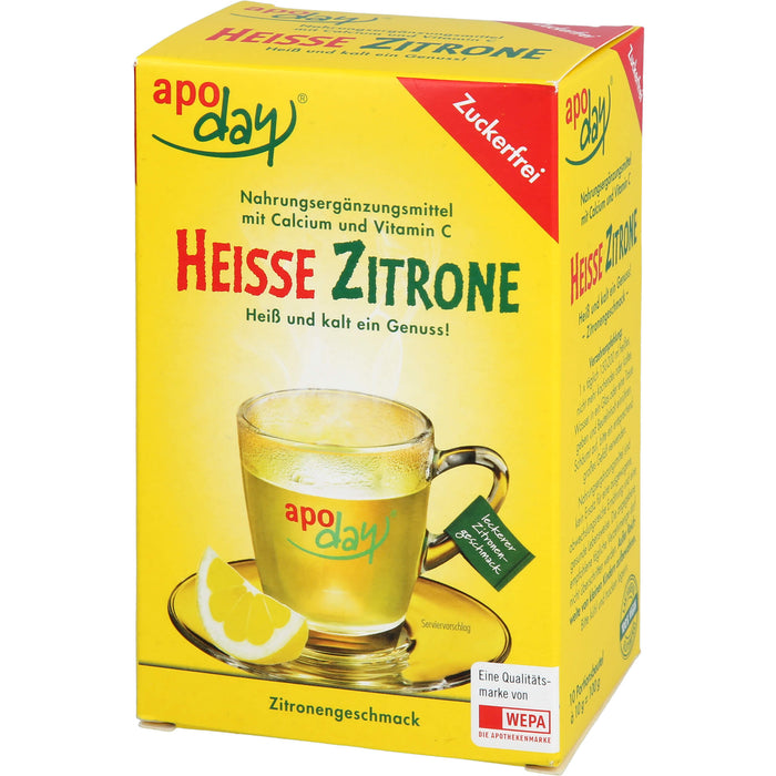 Apoday Heisse Zitrone zuckerfrei Beutel, 10 pcs. Sachets