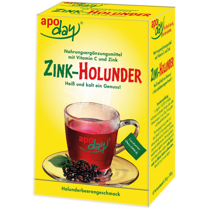 Apoday Zink-Holunder zuckerfrei, 10 pc Sachets