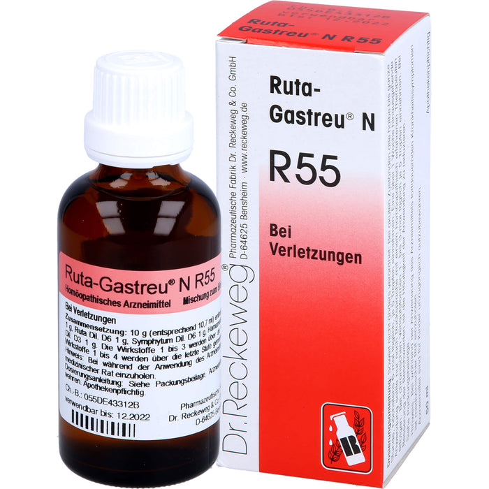 Ruta-Gastreu N R55 Tropfen bei Verletzungen, 50 ml Solution