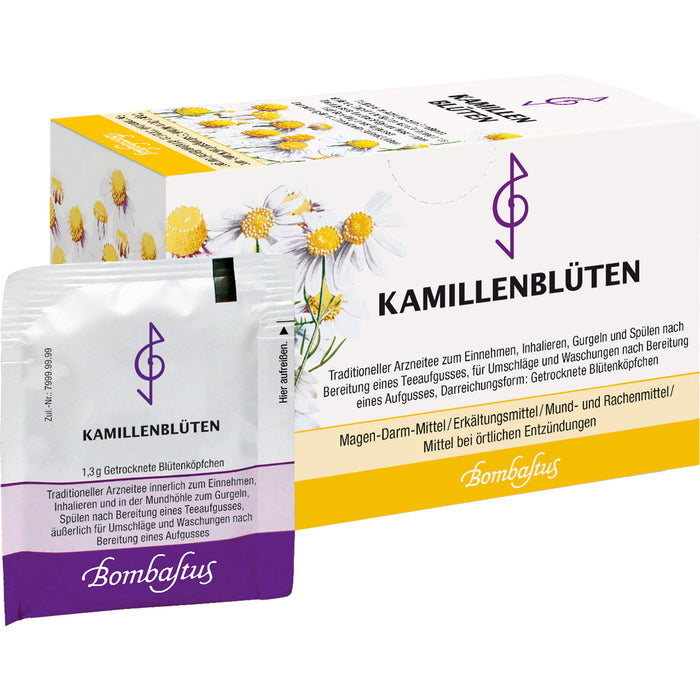 Bombastus Kamillenblüten Magen-Darm-Mittel / Mund-und Rachenmittel / Wundheilmittel, 20 pcs. Filter bag