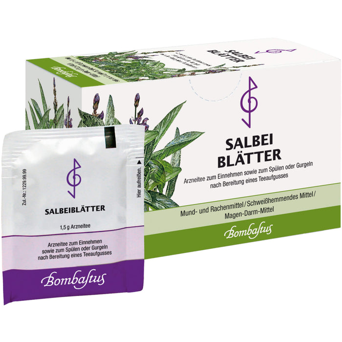 Salbeiblätter Tee Filterbtl., 20 pc Sac filtrant