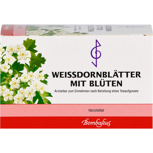 Bombastus Weißdornblätter mit Blüten Arzneitee  bei nachlassender Leistungsfähigkeit des Herzens, 20 St. Filterbeutel