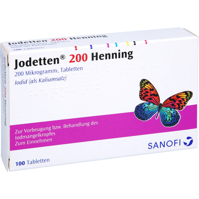 Jodetten  200 Henning, 200 Mikrogramm, Tabletten, 100 St. Tabletten