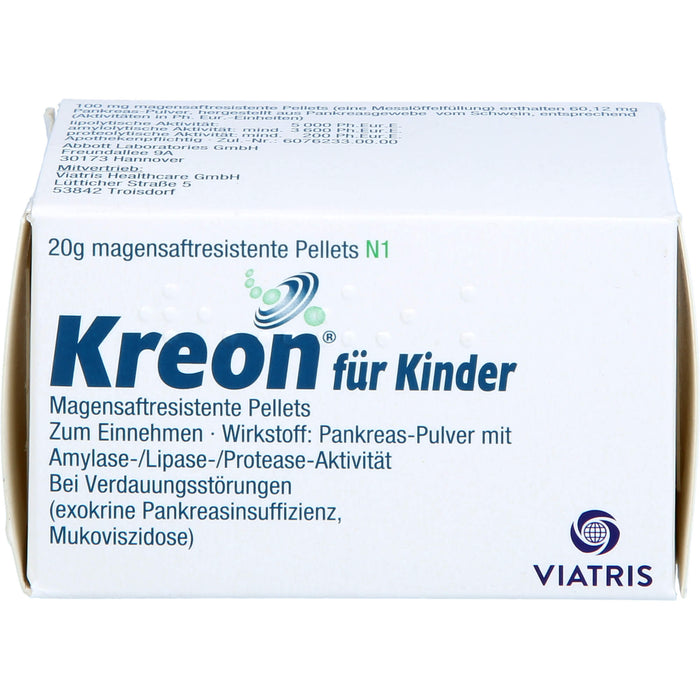 Kreon  für Kinder, Magensaftresistente Pellets, 20 g Pulver
