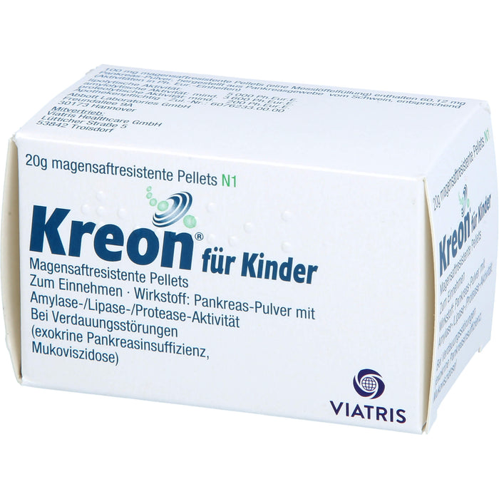 Kreon  für Kinder, Magensaftresistente Pellets, 20 g Pulver