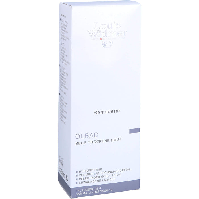 Louis Widmer Remederm Ölbad für sehr trockene Haut, 250 ml Bath additive