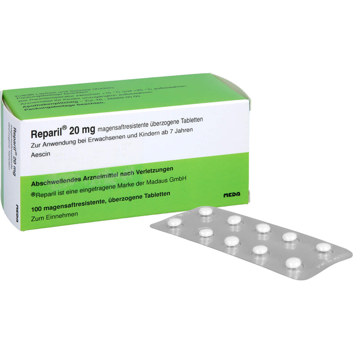 Reparil Dragees kohlpharma, 20 mg, magensaftresistente, überzogene Tablette, 100 pc Tablettes