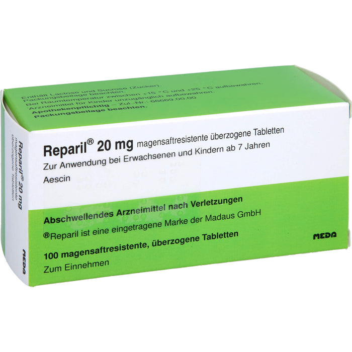 Reparil Dragees kohlpharma, 20 mg, magensaftresistente, überzogene Tablette, 100 pcs. Tablets