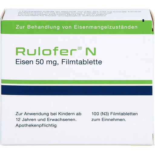 Rulofer N Eisen 50 mg Filmtabletten, 100 St. Tabletten