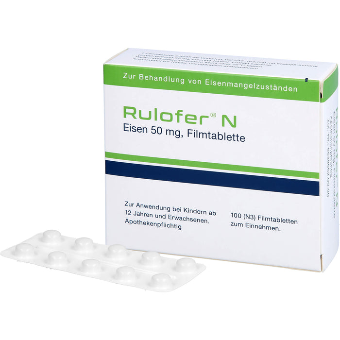 Rulofer N Eisen 50 mg Filmtabletten, 100 St. Tabletten