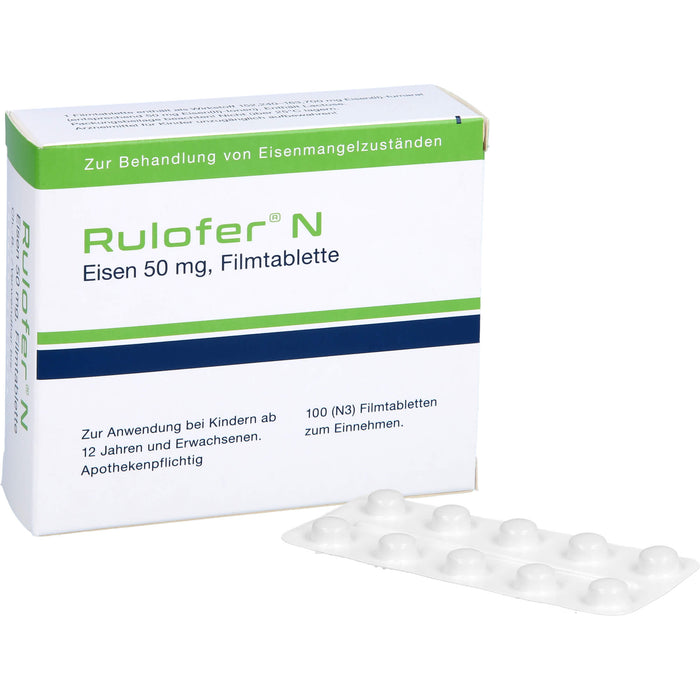 Rulofer N Eisen 50 mg Filmtabletten, 100 St. Tabletten
