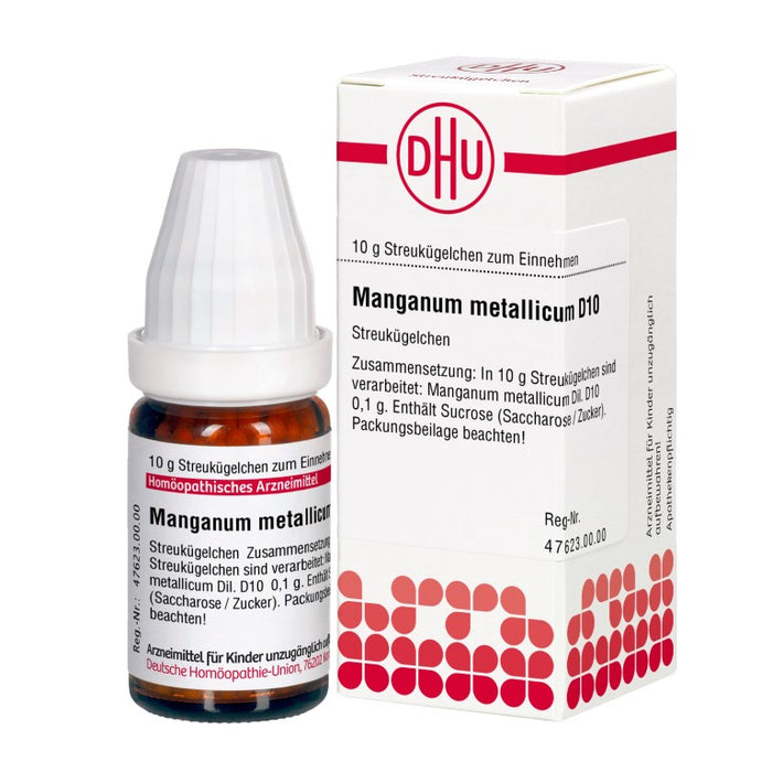 Manganum metallicum D10 DHU Globuli, 10 g Globules