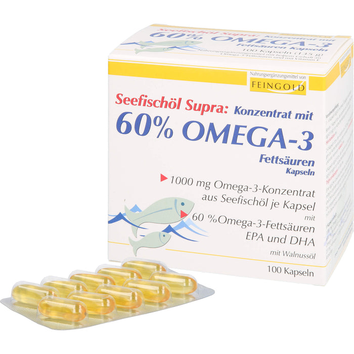 Seefischöl Supra mit 60% Omega-3-Fettsäuren Weichk, 100 St KAP
