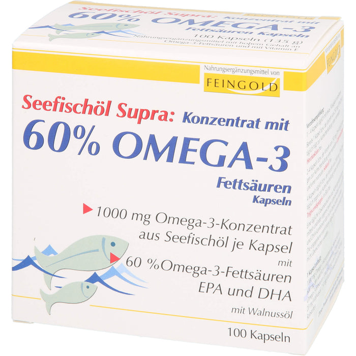 Seefischöl Supra mit 60% Omega-3-Fettsäuren Weichk, 100 St KAP