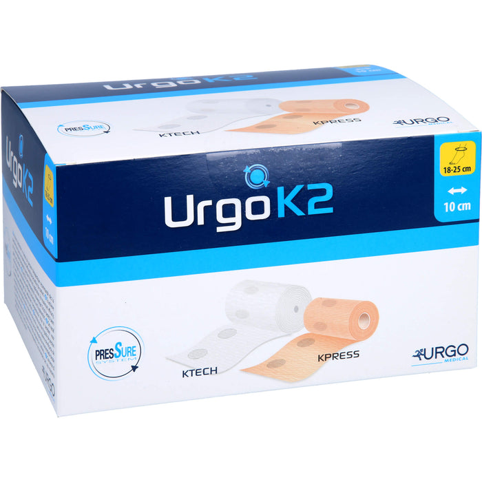 UrgoK2 zweilagiger Kompressionsverband mit Druckindikator Knöchelumfang 18 - 25 cm 10 cm breit, 1 pcs. Bandage