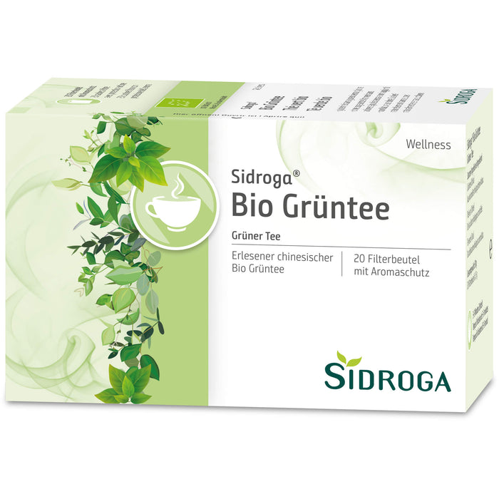 Sidroga Wellness Bio Grüntee, 20 pc Sac filtrant