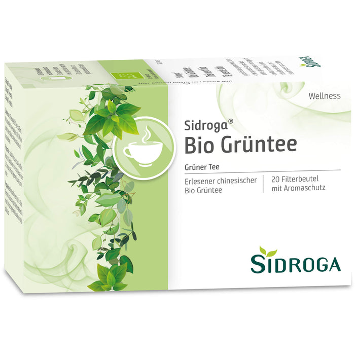 Sidroga Wellness Bio Grüntee, 20 pc Sac filtrant