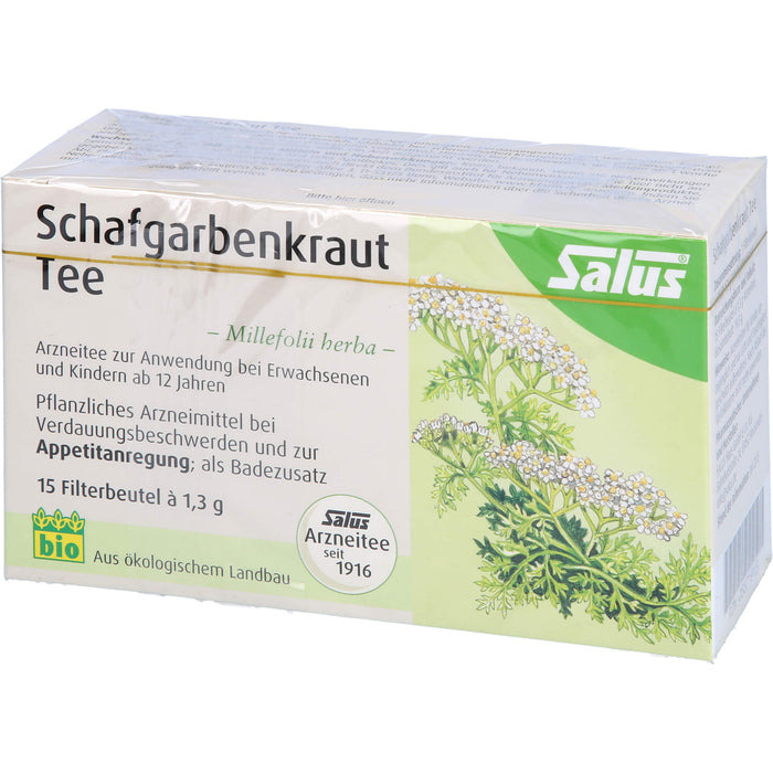 Salus Schafgarbenkraut bio bei Verdauungsbeschwerden und zur Appetitanregung, 15 pcs. Filter bag