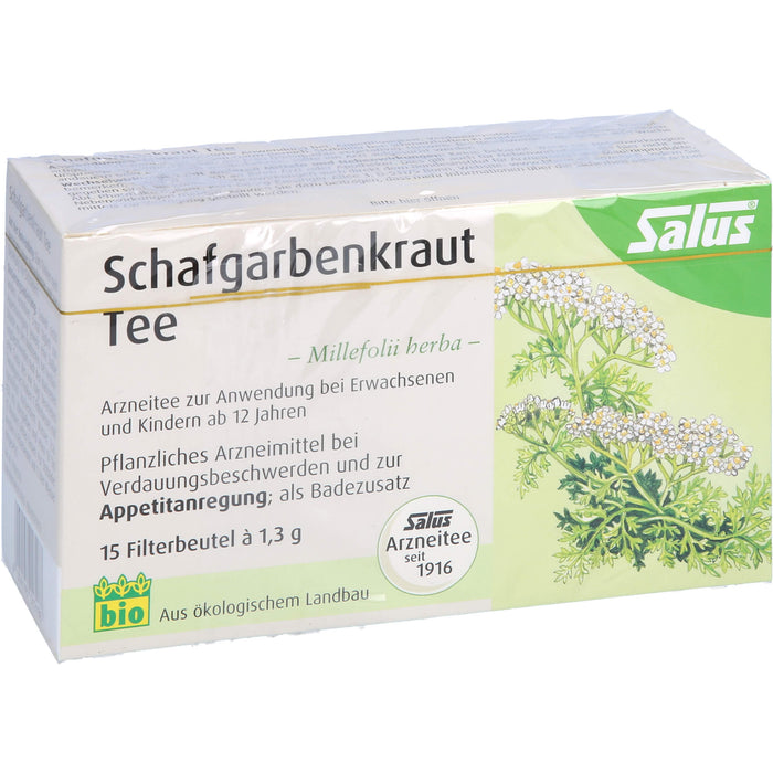 Salus Schafgarbenkraut bio bei Verdauungsbeschwerden und zur Appetitanregung, 15 pcs. Filter bag