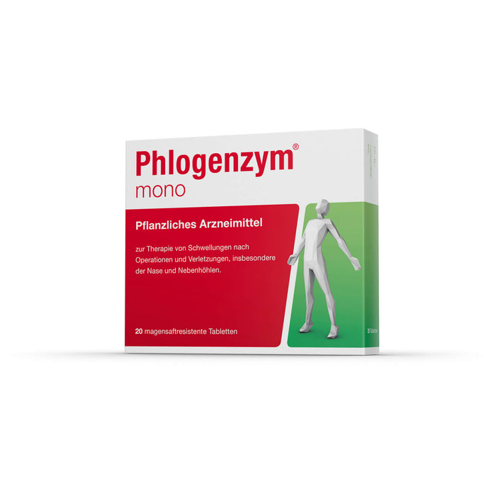 Phlogenzym mono Tabletten zur Therapie von Schwellungen nach Operationen, 20 pcs. Tablets