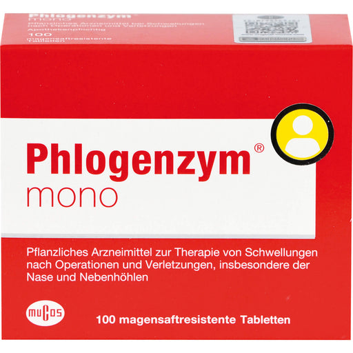 Phlogenzym mono Tabletten zur Therapie von akuten Schwellungszuständen nach Operationen und Verletzungen, 100 St. Tabletten