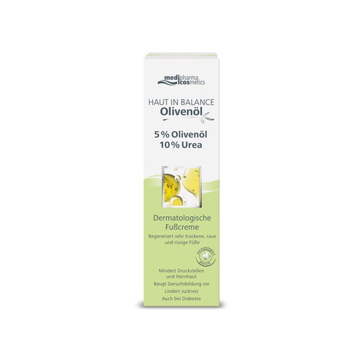 Medipharma Cosmetics Haut in Balance Olivenöl Fußcreme 5% Olivenöl 10% Urea, 100 ml Creme