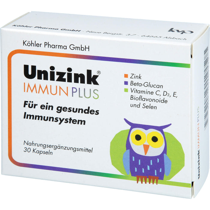 Unizink Immun Plus Kapseln für ein gesundes Immunsystem, 30 pcs. Capsules