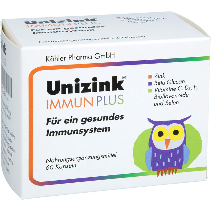 Unizink Immun Plus Kapseln für ein gesundes Immunsystem, 60 pcs. Capsules