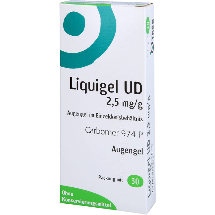 Liquigel UD 2,5 mg/g Augengel, 30 pc Pipettes à dose unique