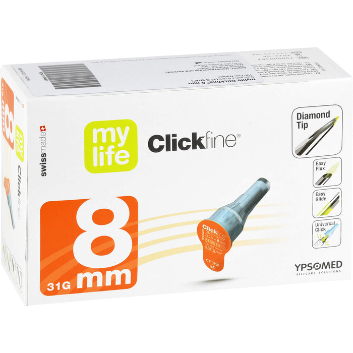 Mylife Clickfine 8mm Kanülen, 100 pc Aiguilles