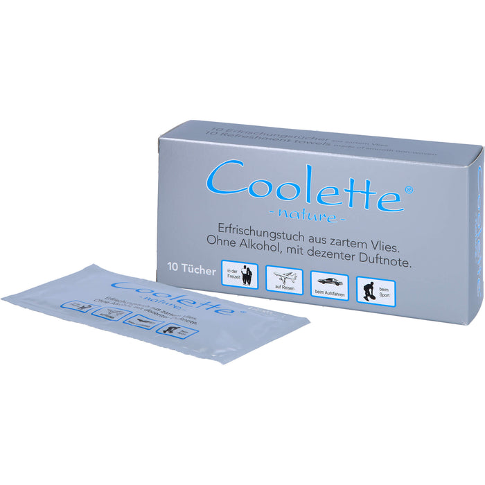 Coolette Nature Erfrischungstuch Vlies, 10 pc Tissus