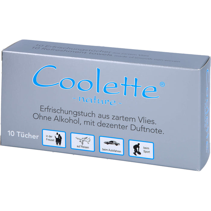 Coolette Nature Erfrischungstuch Vlies, 10 pc Tissus