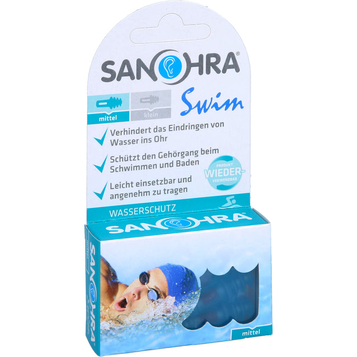 SANOHRA swim f. Erwachsene Ohrenschutz, 2 pc Bouchons d'oreilles