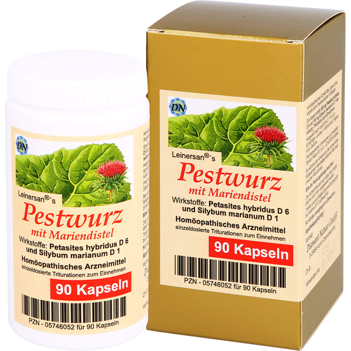 Leinersan's Pestwurz mit Mariendistel Kapseln, 90 pc Capsules