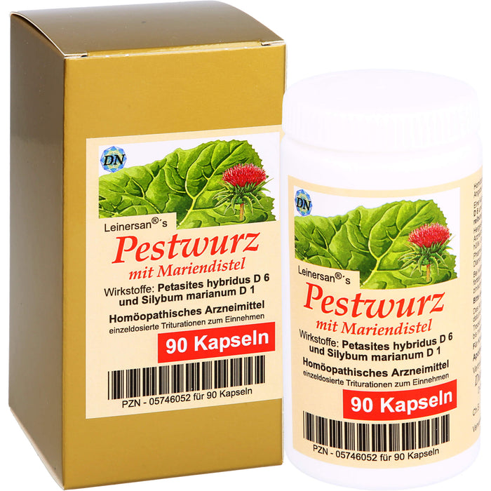 Leinersan's Pestwurz mit Mariendistel Kapseln, 90 pc Capsules