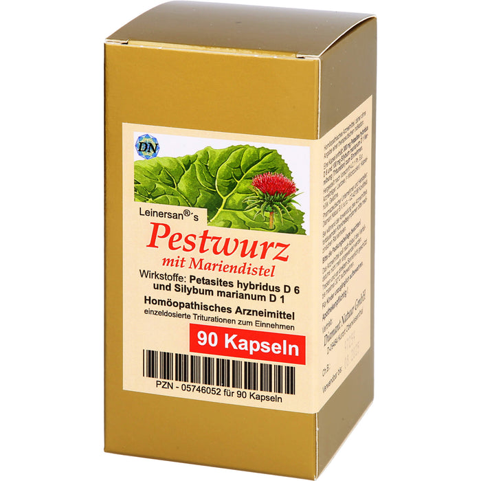 Leinersan's Pestwurz mit Mariendistel Kapseln, 90 pc Capsules