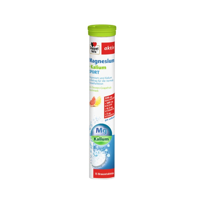 Doppelherz aktiv Magnesium + Kalium Sport Brausetabletten, 15 St. Tabletten