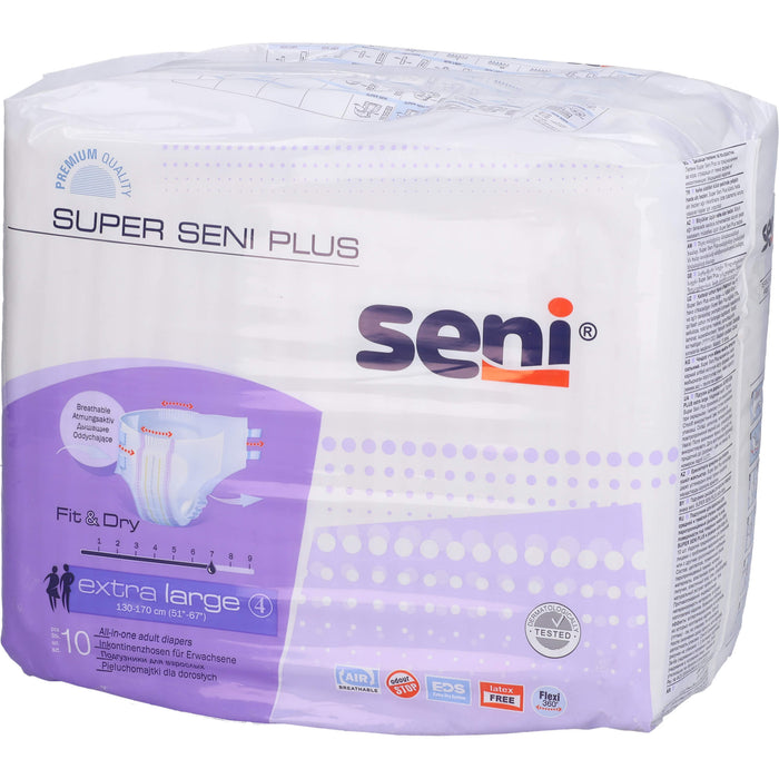 Seni Super Extra Large Plus Windel f.Erw.Gr4 Nacht, 10 St