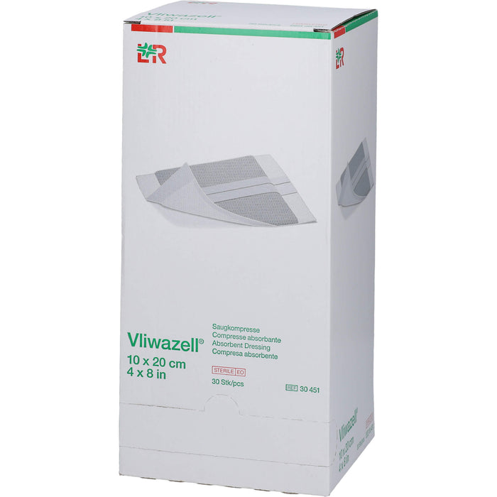 Vliwazell hochsaugfähige Universalkompressen 10 x 20 cm steril, 30 St. Kompressen