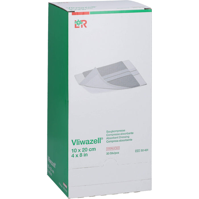 Vliwazell hochsaugfähige Universalkompressen 10 x 20 cm steril, 30 pc Compresses