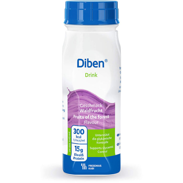 Diben Drink Waldfrucht Aufbaukost & Diät bei Diabetes, 800 ml Solution