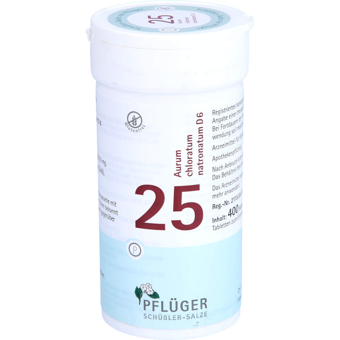 Pflüger Biochemie Nr.25 Aurum chloratum natronatum D6 Tabletten, 400 pc Tablettes