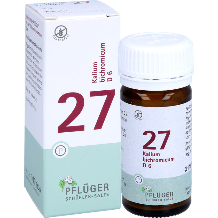 Pflüger Biochemie Nr.27 Kalium bichromicum D6 Tabletten, 100 pcs. Tablets