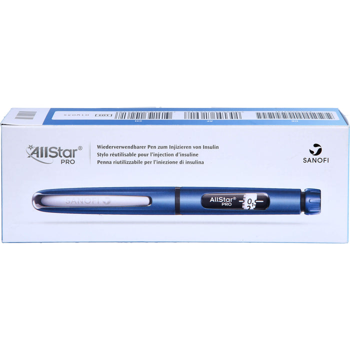 AllStar Pro blau Injektionsgerät zum Spritzen von Insulin, 1 St. Stift