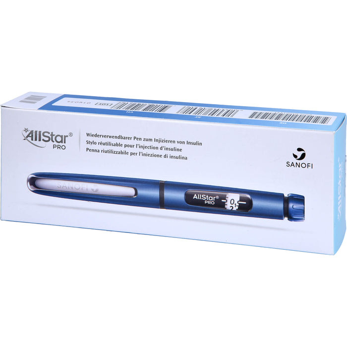 AllStar Pro blau Injektionsgerät zum Spritzen von Insulin, 1 St. Stift