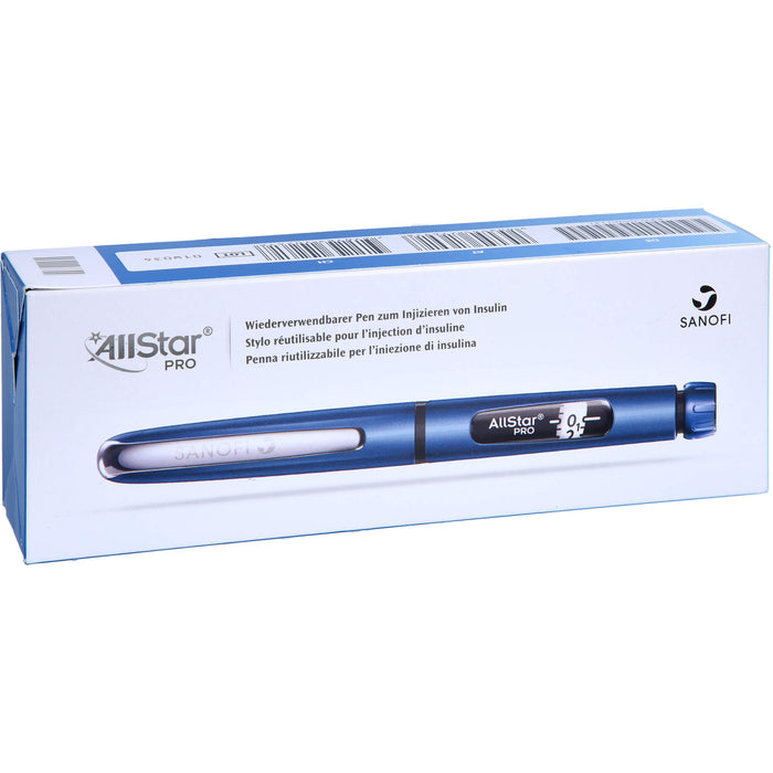 AllStar Pro blau Injektionsgerät zum Spritzen von Insulin, 1 St. Stift