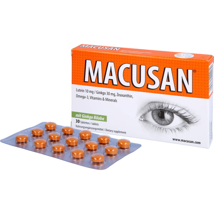 Macusan Tabletten zum Erhalt normaler Sehkraft, 30 pcs. Tablets