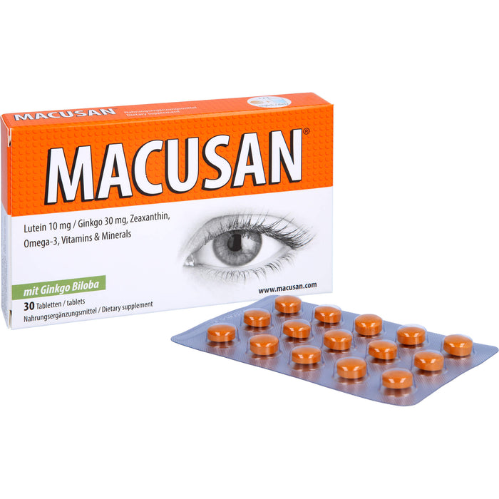 Macusan Tabletten zum Erhalt normaler Sehkraft, 30 pcs. Tablets