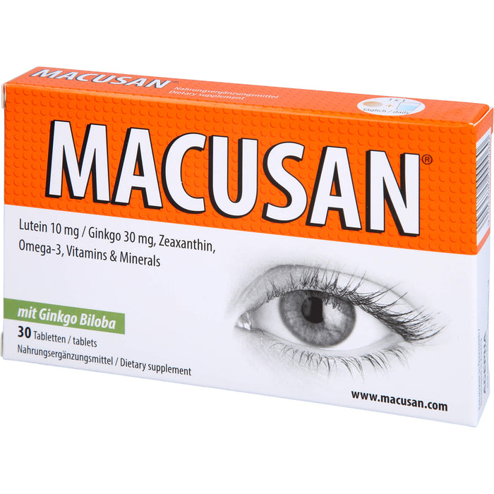 Macusan Tabletten zum Erhalt normaler Sehkraft, 30 pcs. Tablets