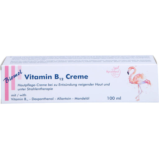 KyraMed Vitamin B12 Creme für zu Entzündung neigende Haut und bei Strahlentherapie, 100 ml Creme